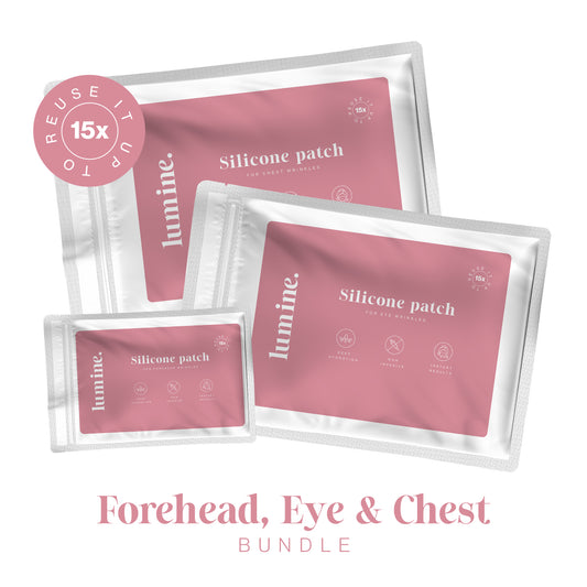 Paket – Silikonski flasteri protiv bora – Oći + Čelo + Prsa